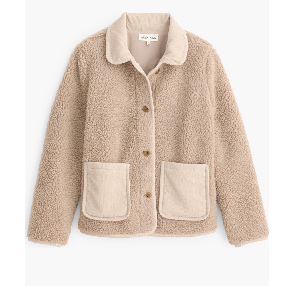 Alex Mill High Pile Fleece Jacket, sz L